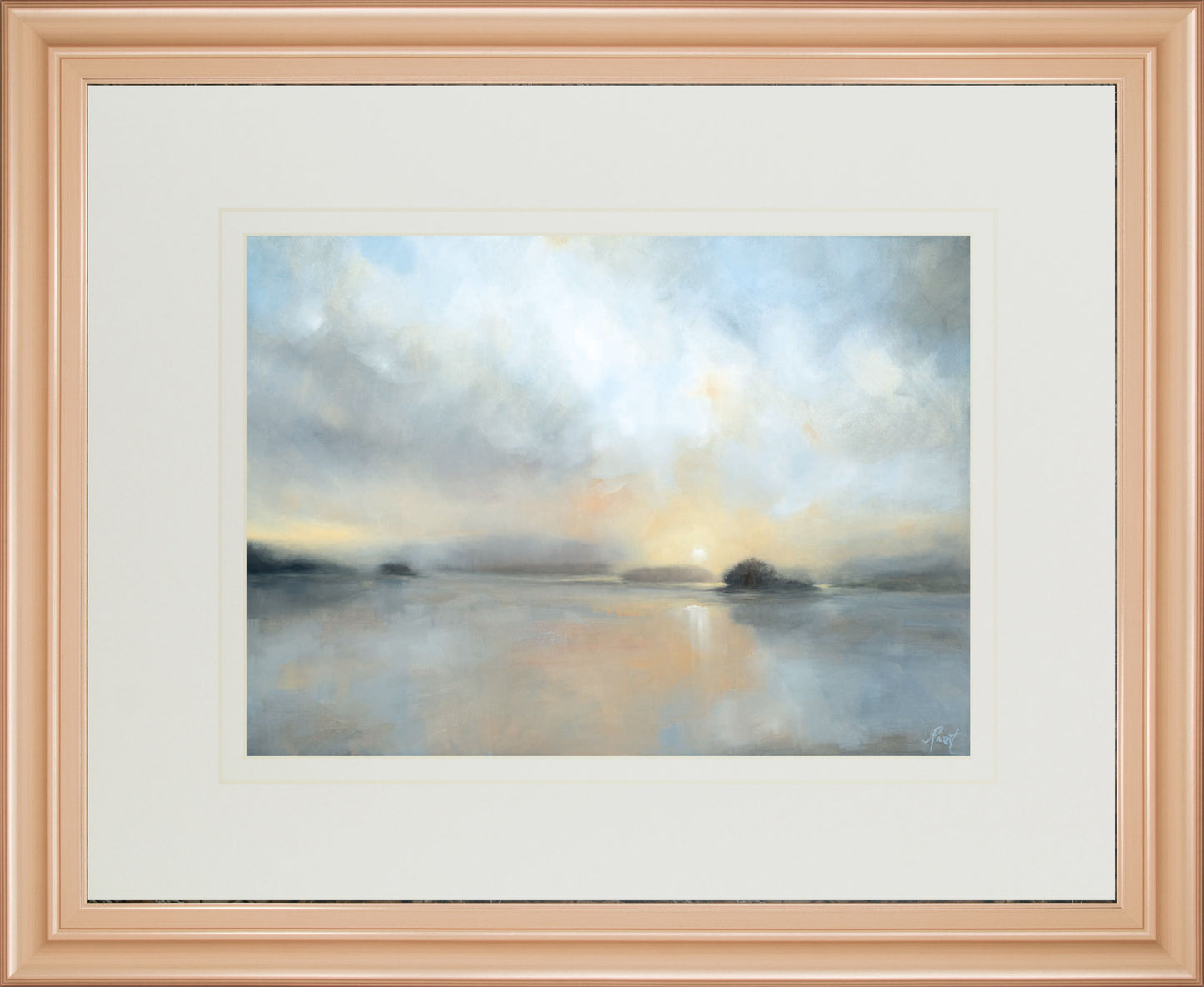 December Mists By Joanne Parent - 34 x 40 Wall Art - Blue