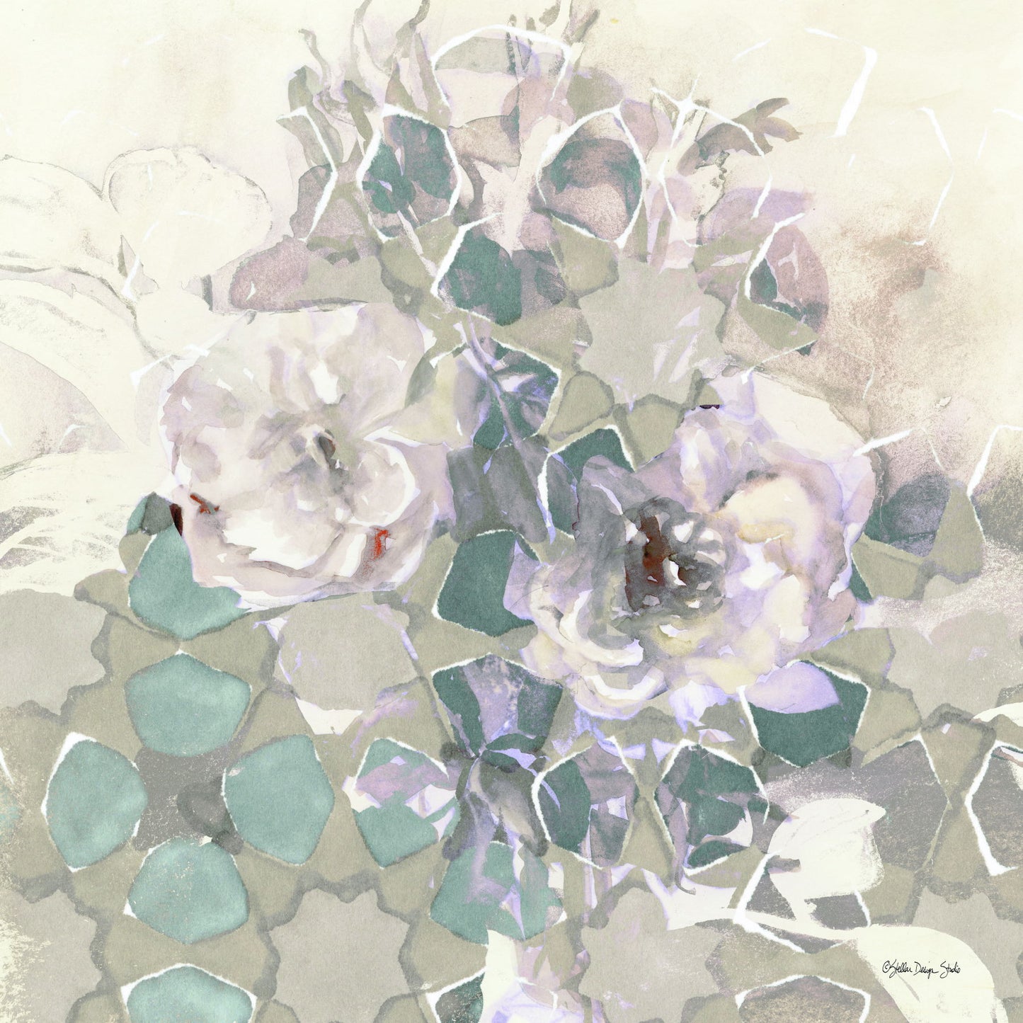 Framed Small - Transitional Blooms 2 By Stellar Design Studio