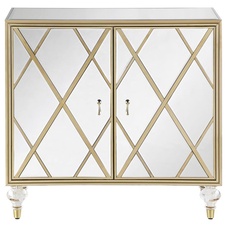 Astilbe - Accent Cabinet With Latticed Design - White