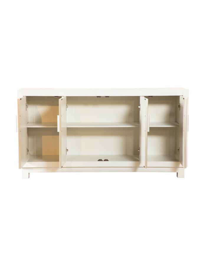 Voula - Rectangular 4-door Accent Cabinet - Beige