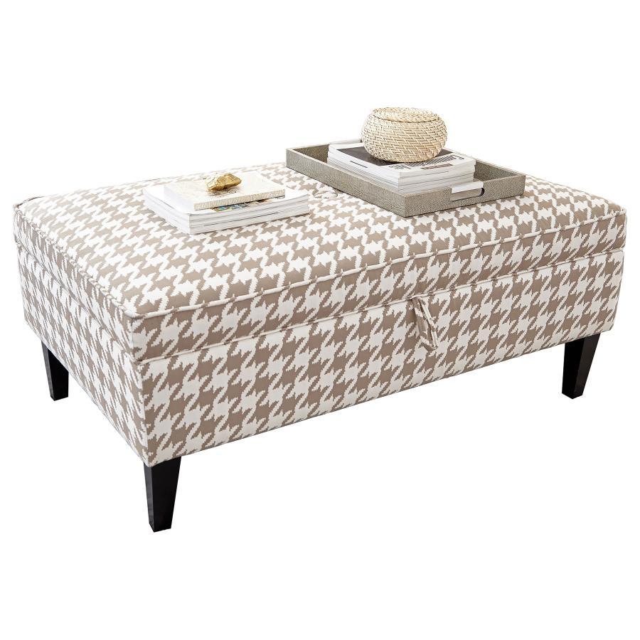 Mcloughlin - Upholstered Storage Ottoman - Beige
