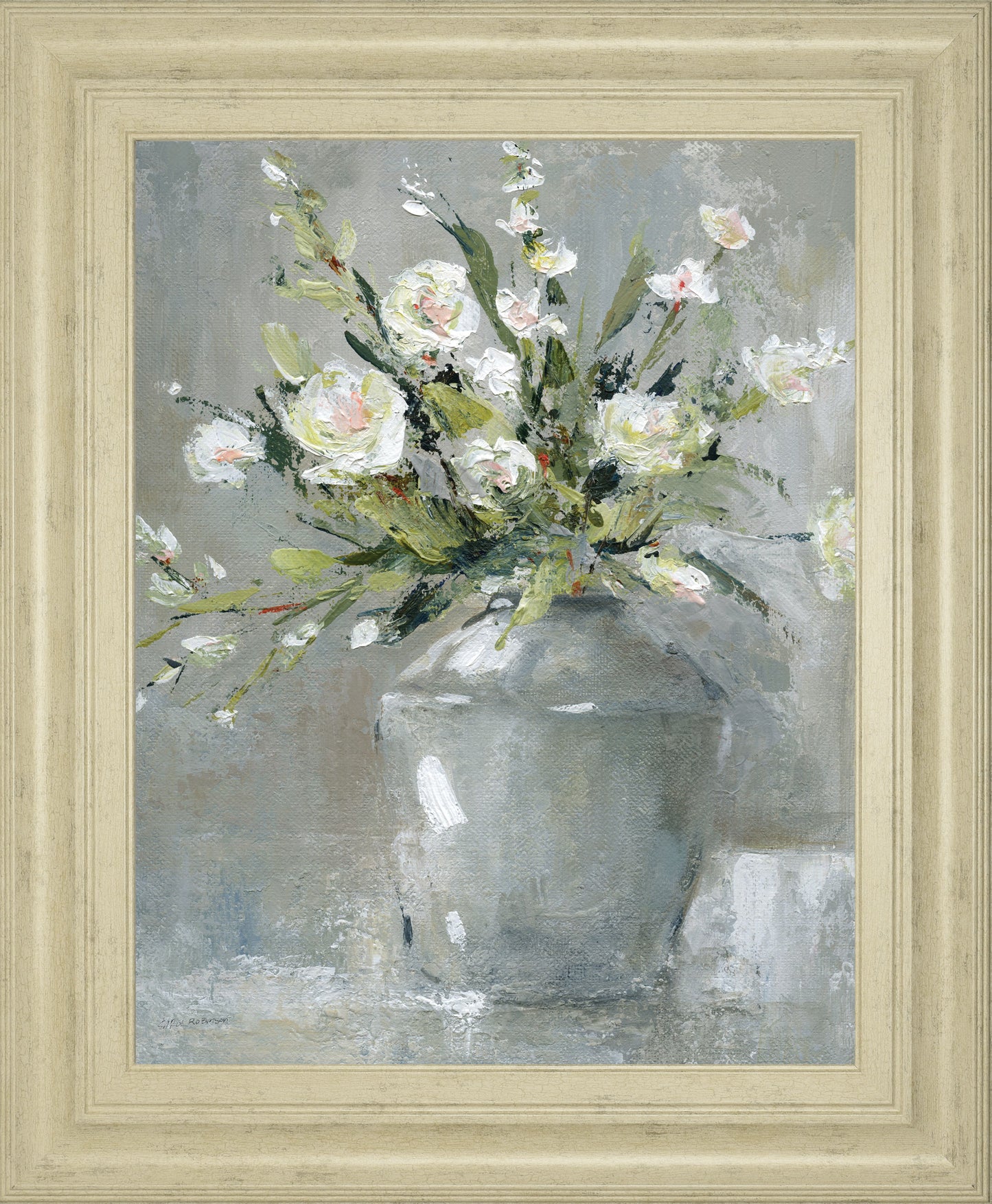 Country Bouquet Il By Carol Robinson - Framed Print Wall Art - Dark Gray