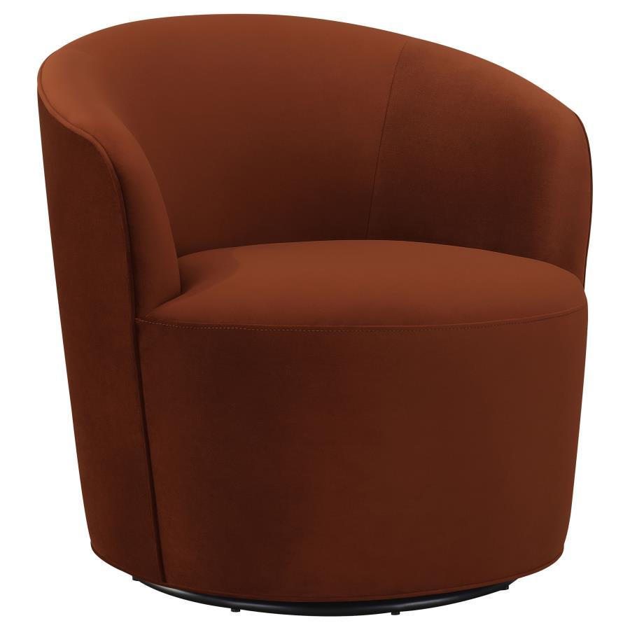Joyce Upholstered Swivel Barrel Chair