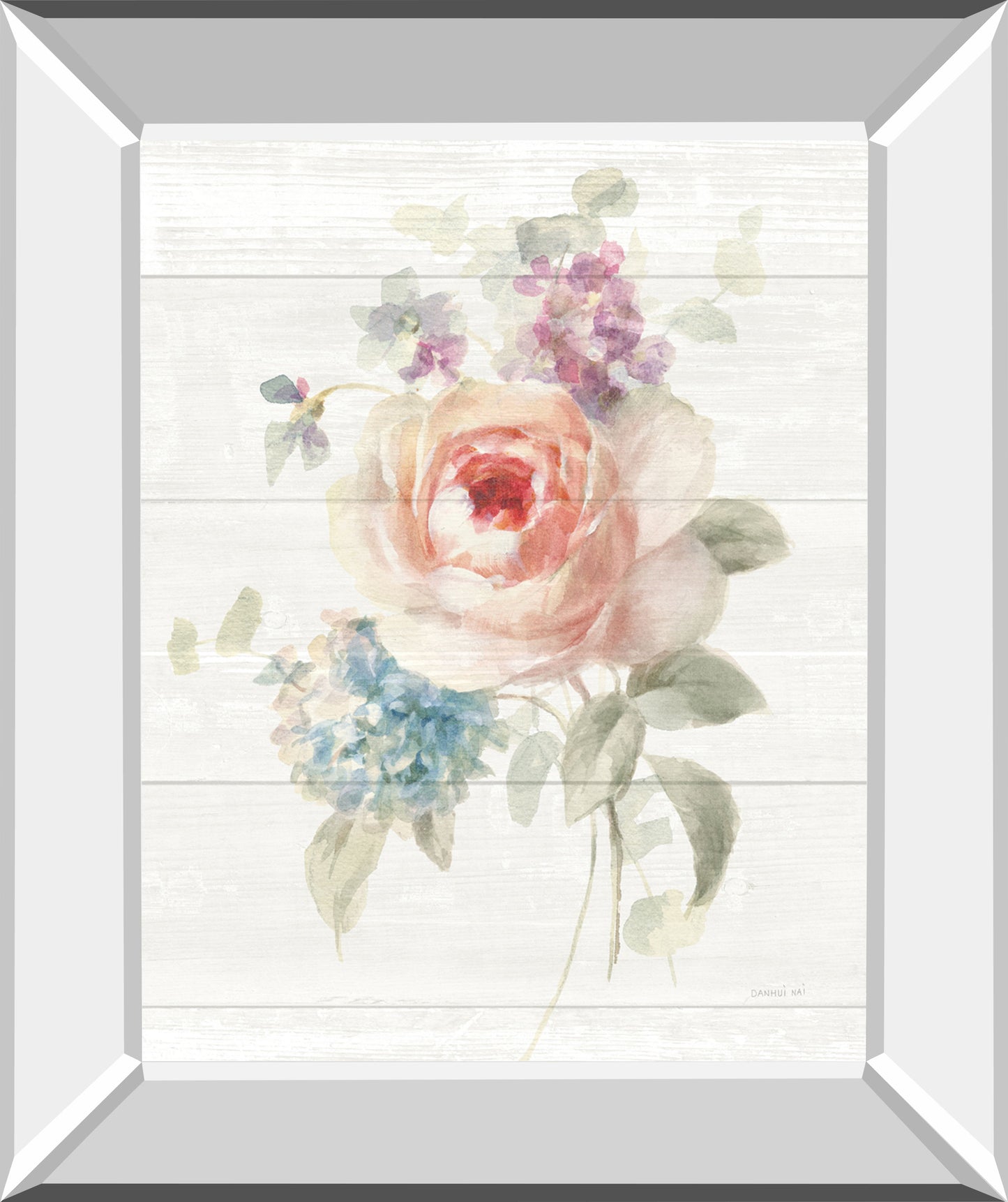 Cottage Garden III Shiplap By Danhui Nai - Mirror Framed Print Wall Art