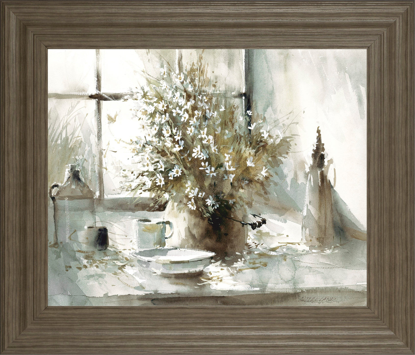 Daisy Still Life By George Bjorkland - Framed Print Wall Art