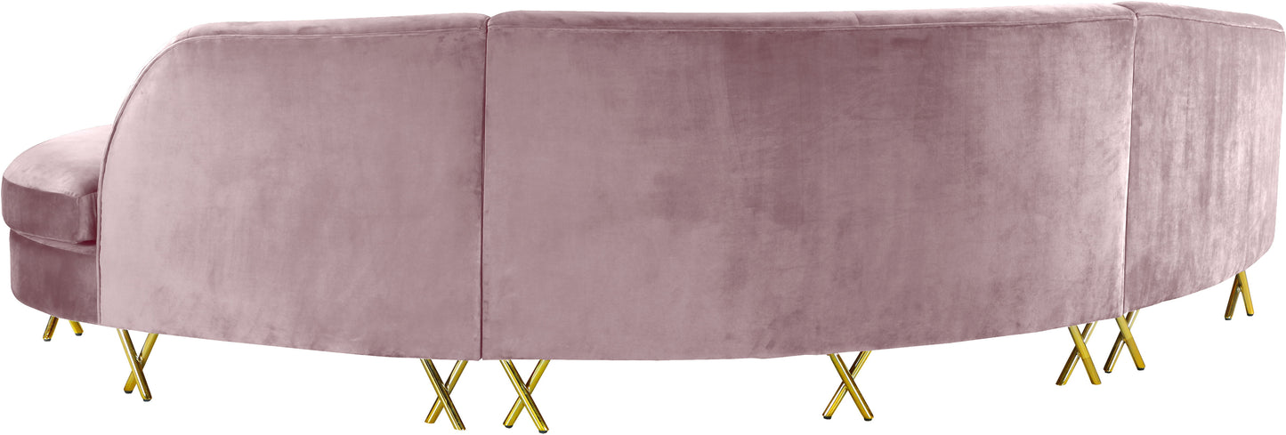 Serpentine Velvet 3 piece - Sectional