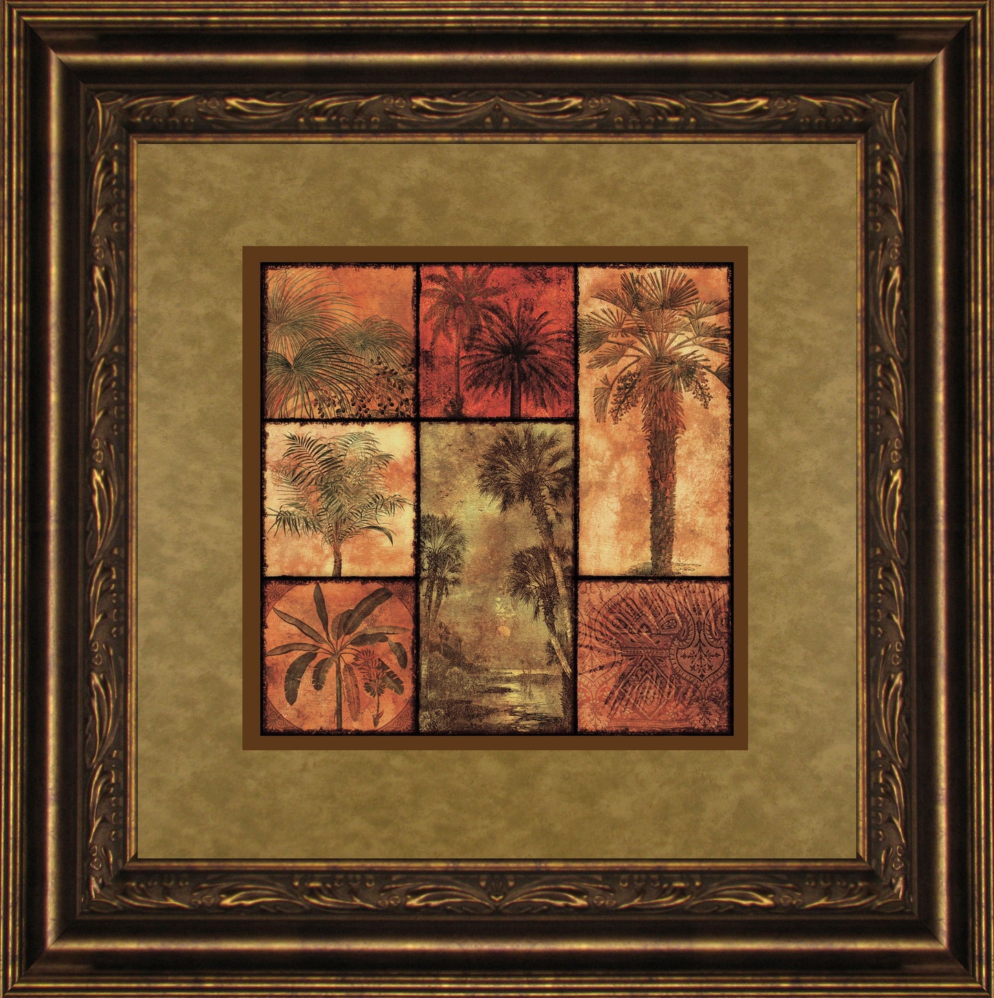 Palm Patchwork I By Studio Voltaire - Framed Print Wall Art
