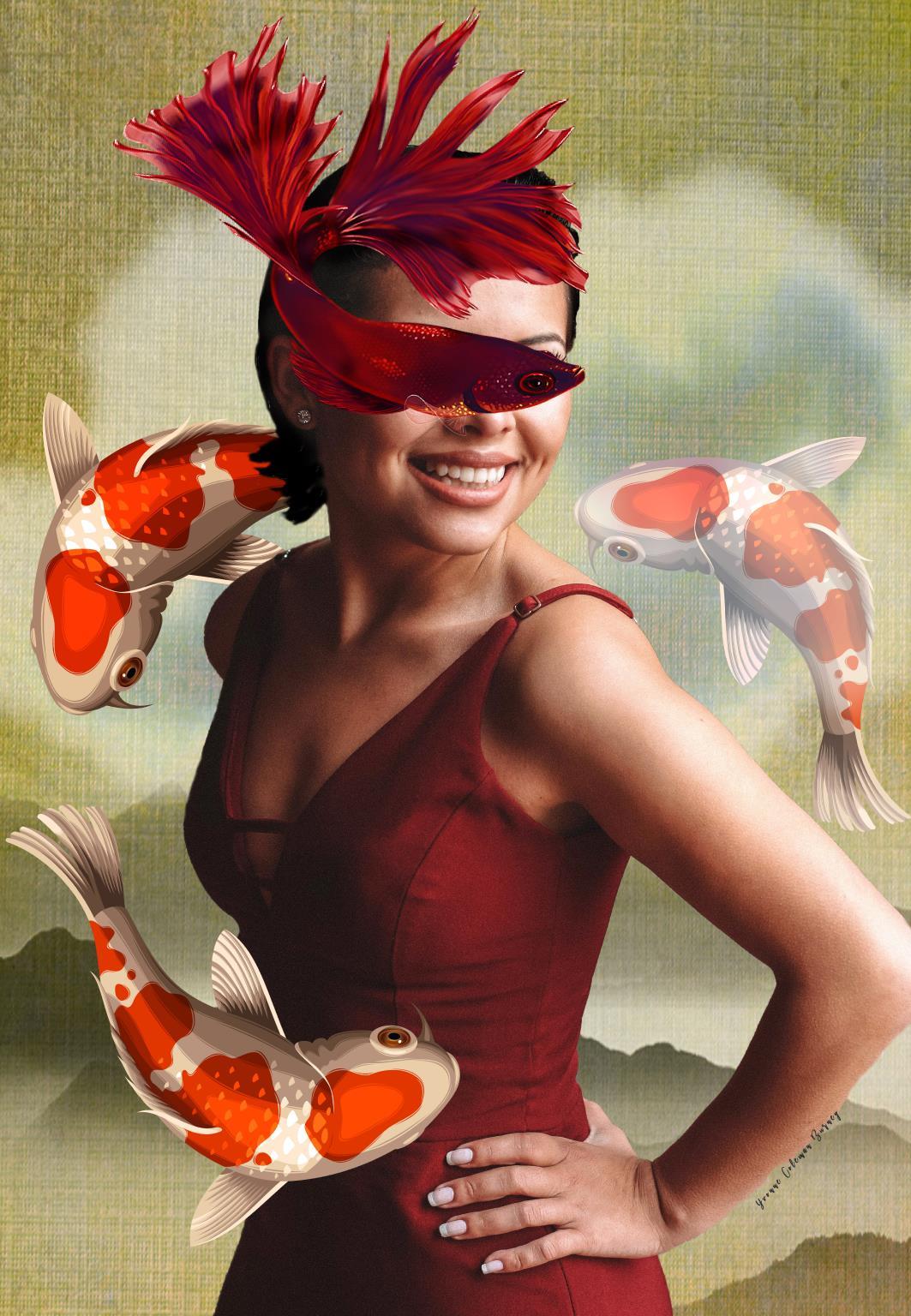 Framed - Fish Play By Yvonne Coleman Burney