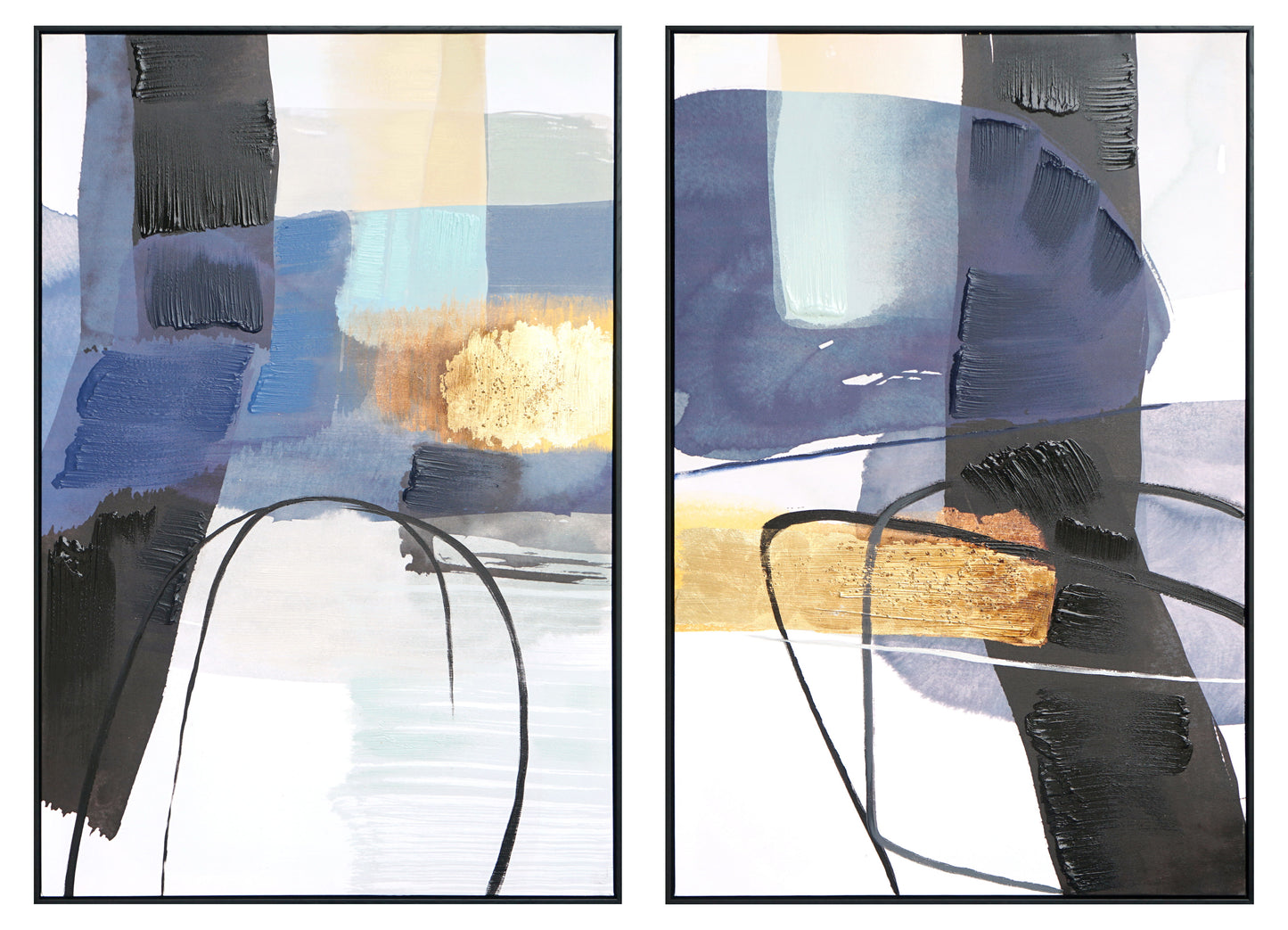 Hd Print Textured Canvas In Frame (Set of 2)