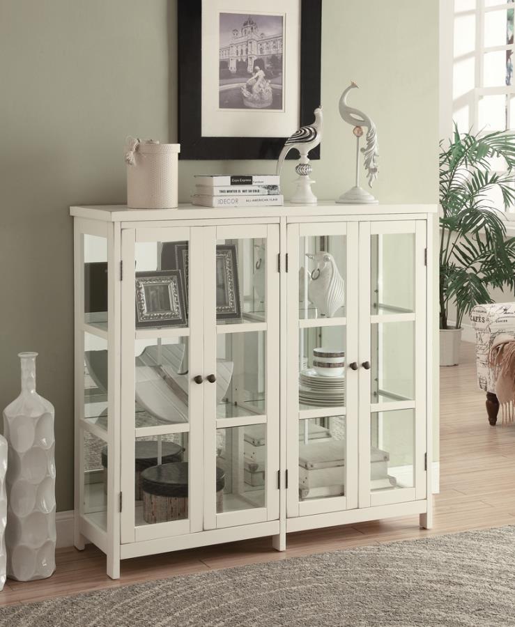 Sable - 4-door Display Accent Cabinet - Beige