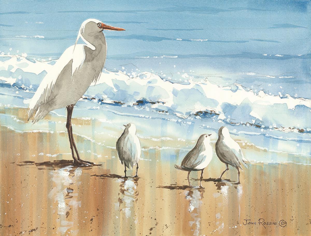 Framed Small - His Entourage By John Rossini
