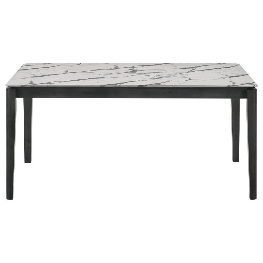 Stevie - Dining Table - Gray And White