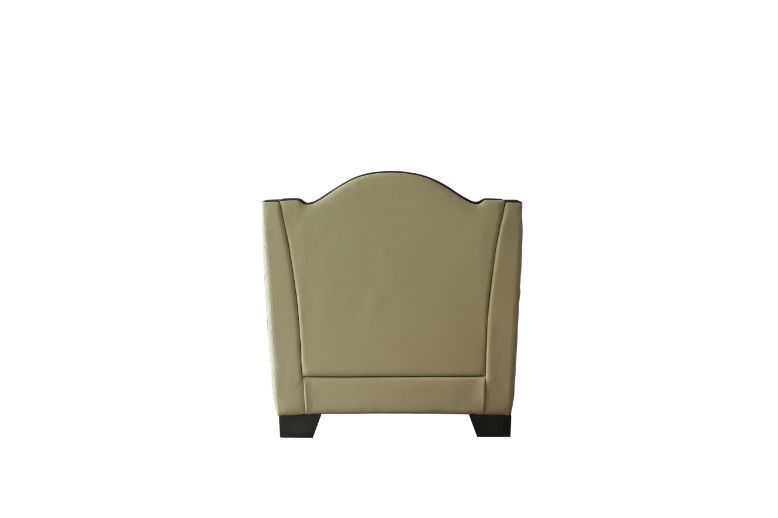 House - Beatrice Chair - Beige PU, Black PU & Charcoal Finish