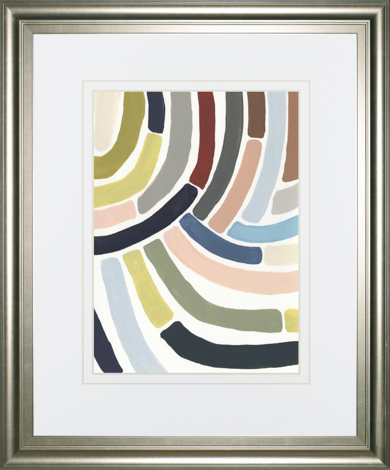 Mosaic Curve II By June Erica Vess 34x40 - Green