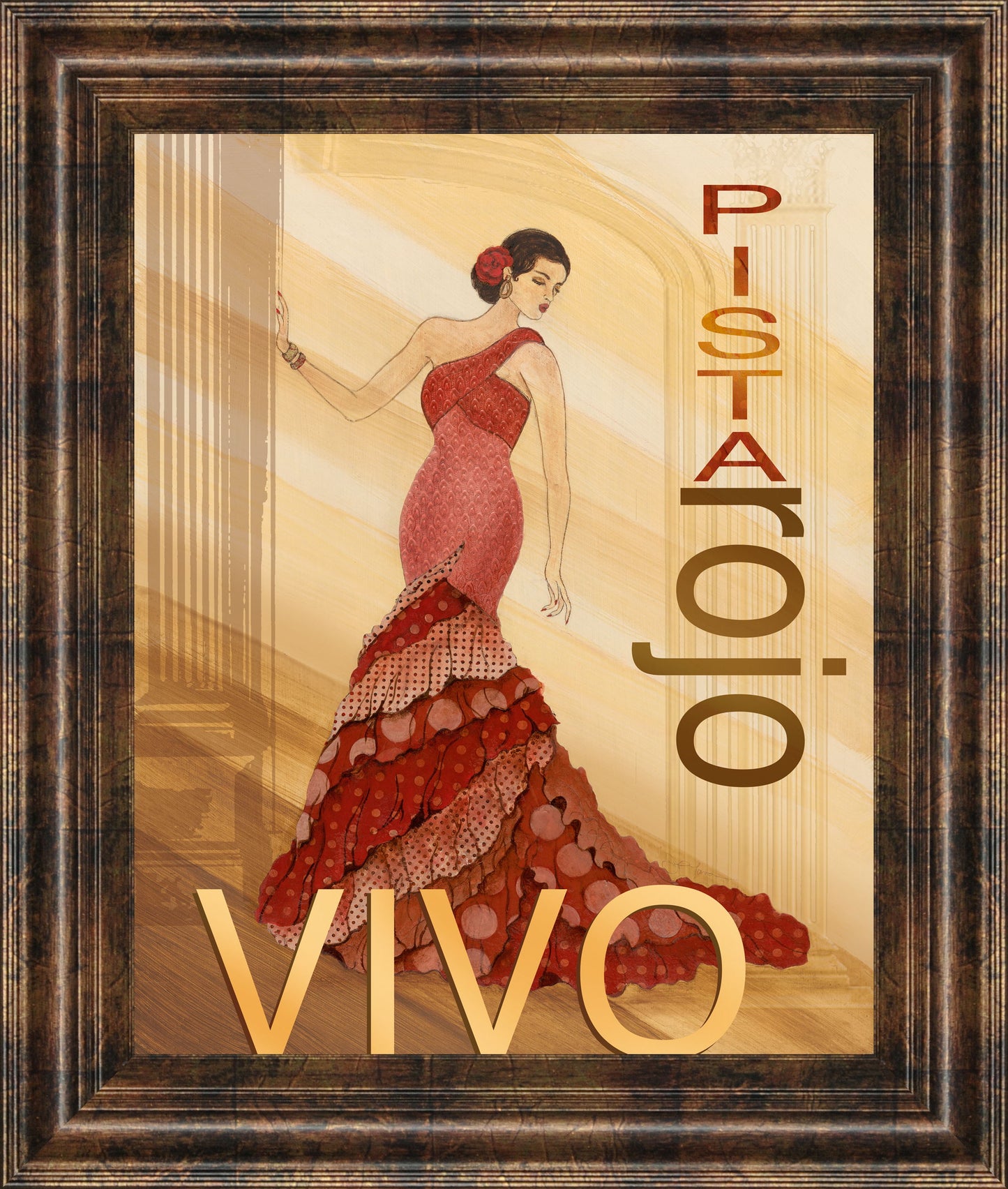 Pista Rojo By Tava Studio Framed Print Wall Art
