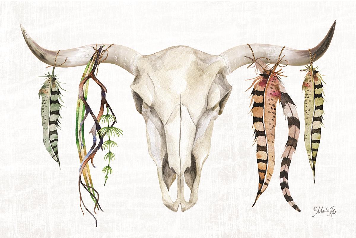 Framed - Tribal Skull II By Marla Rae