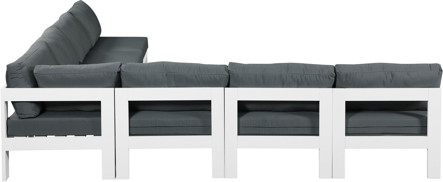 Nizuc - Outdoor Patio Modular Sectional 7 Piece - Grey - Fabric