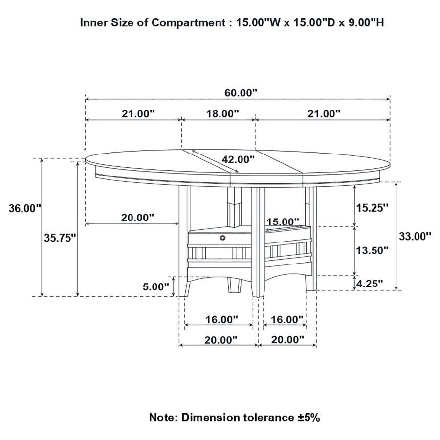 Lavon - Oval Counter Height Table - Brown