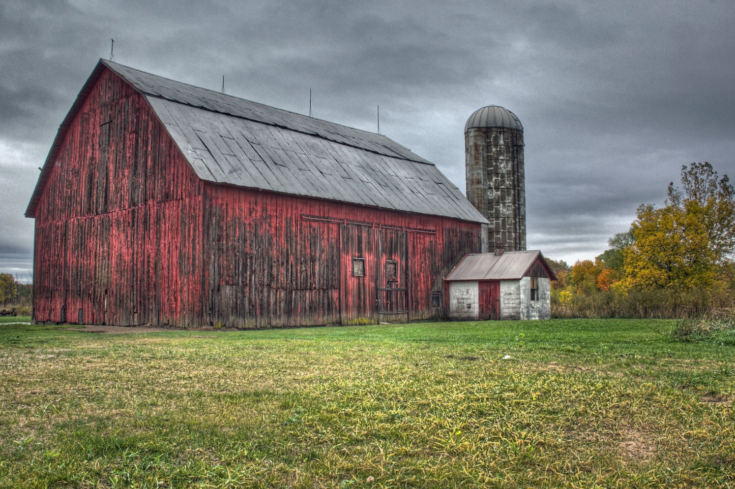 Framed Small - Red Barn