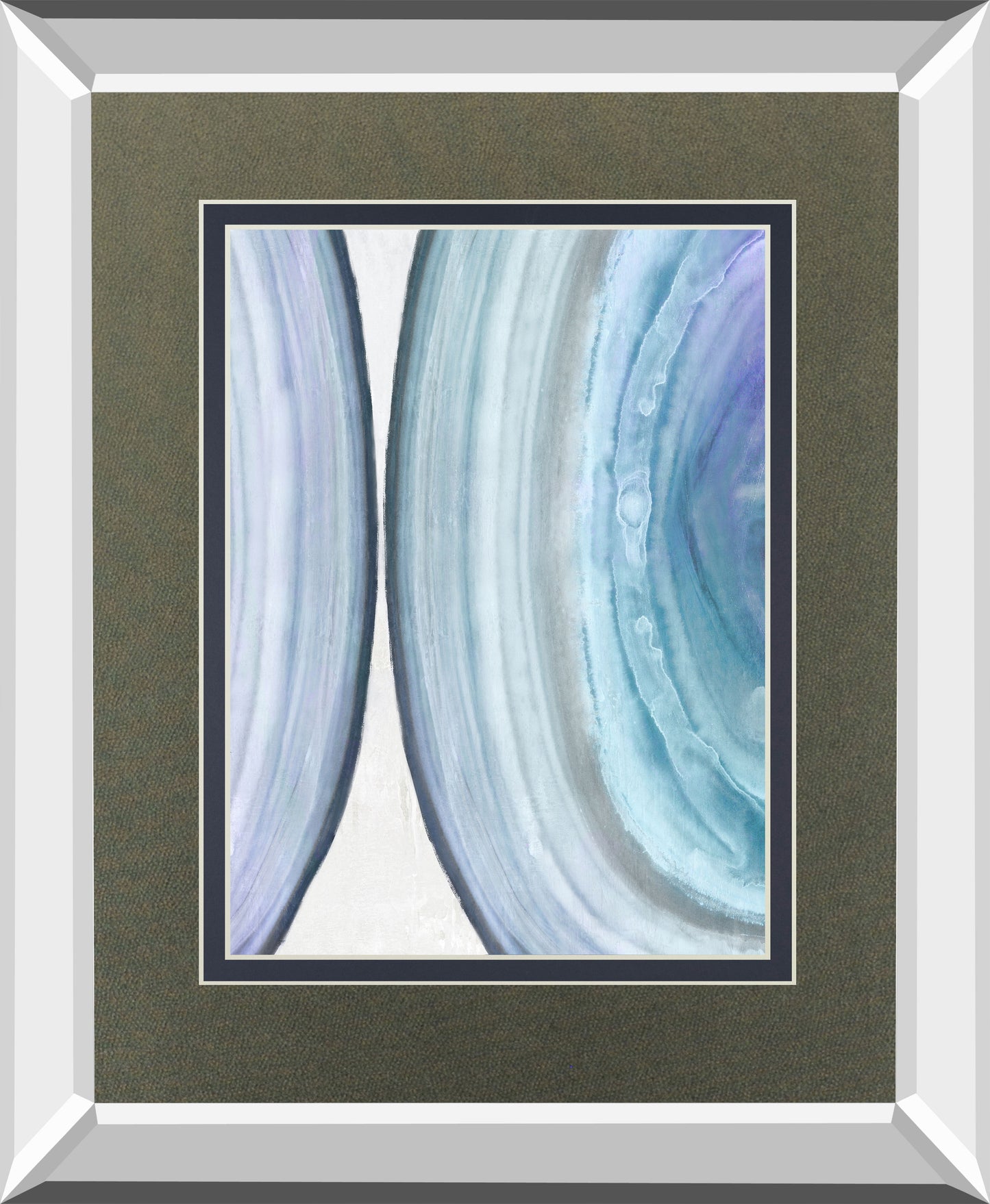 Endless Blue I By Eva Watts Mirrored Frame