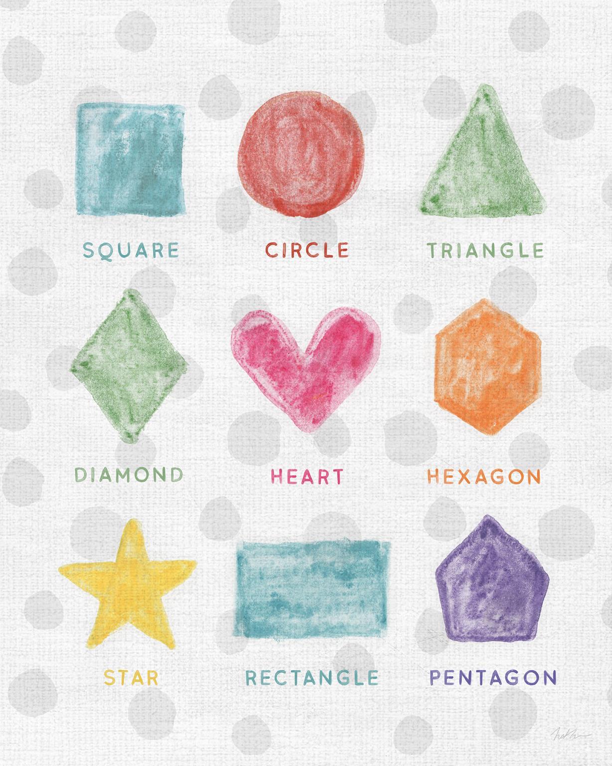 Framed - Watercolor Shapes By Natalie Carpentieri