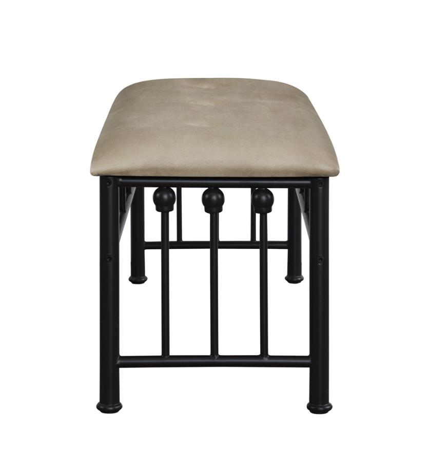 Livingston - Upholstered Bench - Black