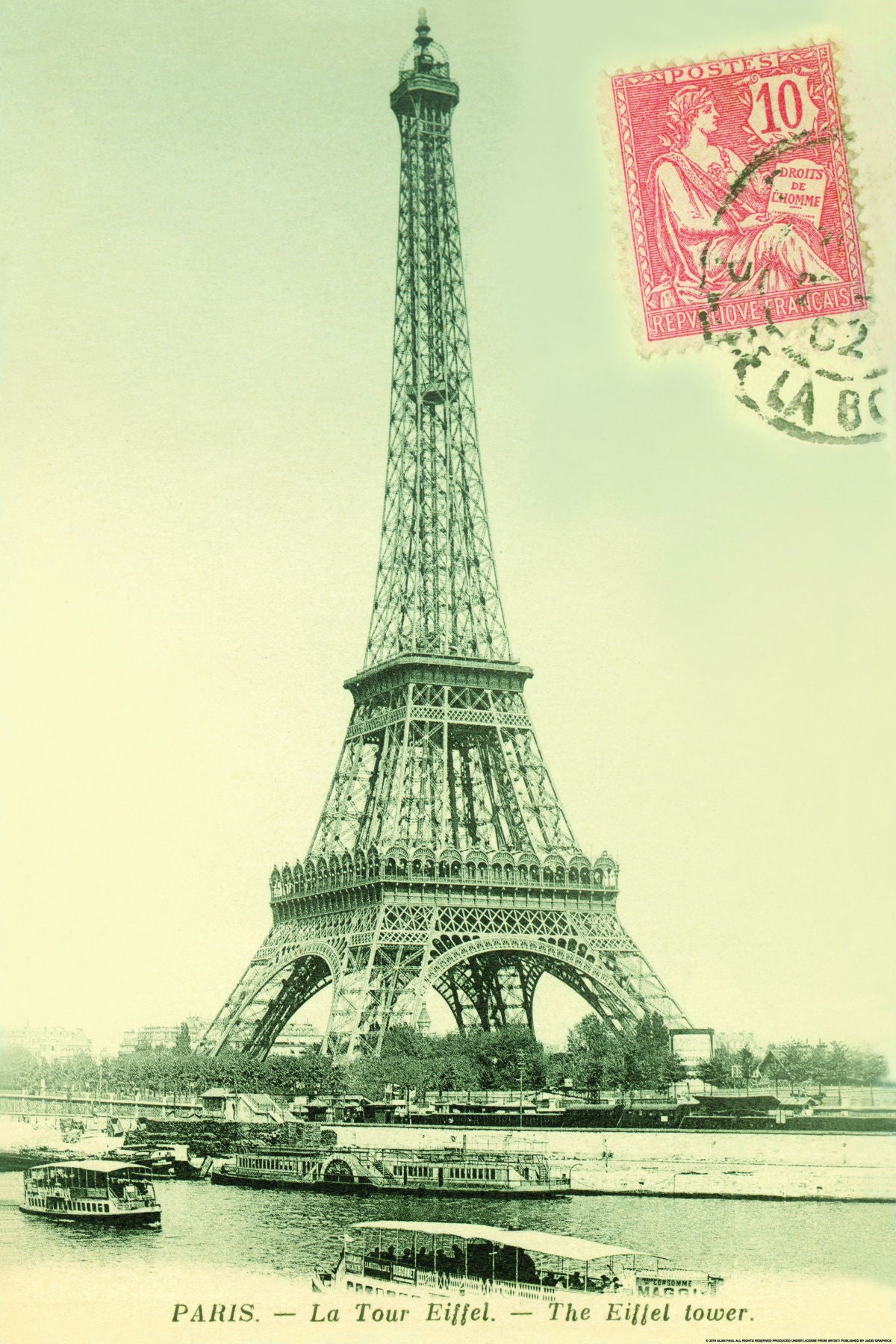 Framed - Tower Stamped By Yellow Cafe