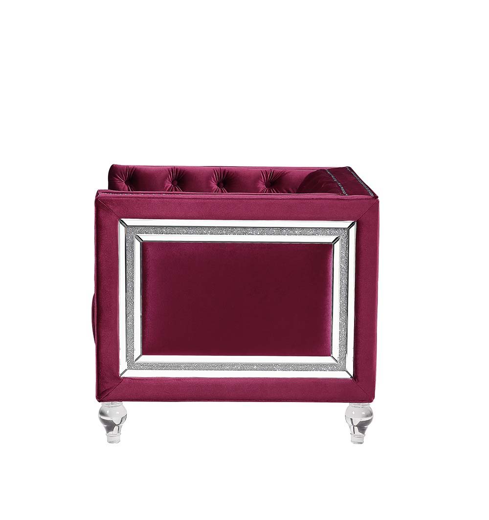 Heibero - Sofa - Burgundy Velvet