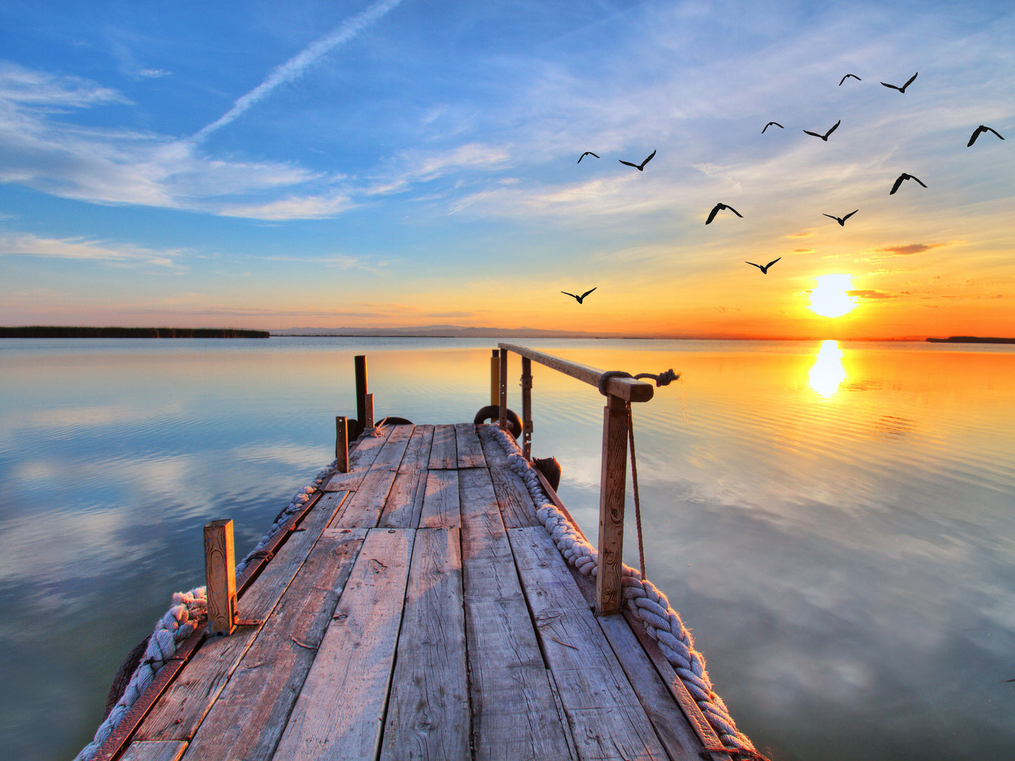 Framed Small - Sunset Dock By Kesipun