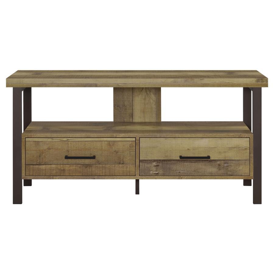 Coaster - 3-drawer Weathered Pine TV Console