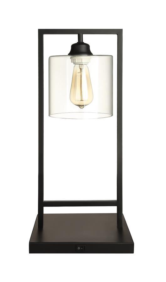 Shoto - Glass Shade Table Lamp - Black