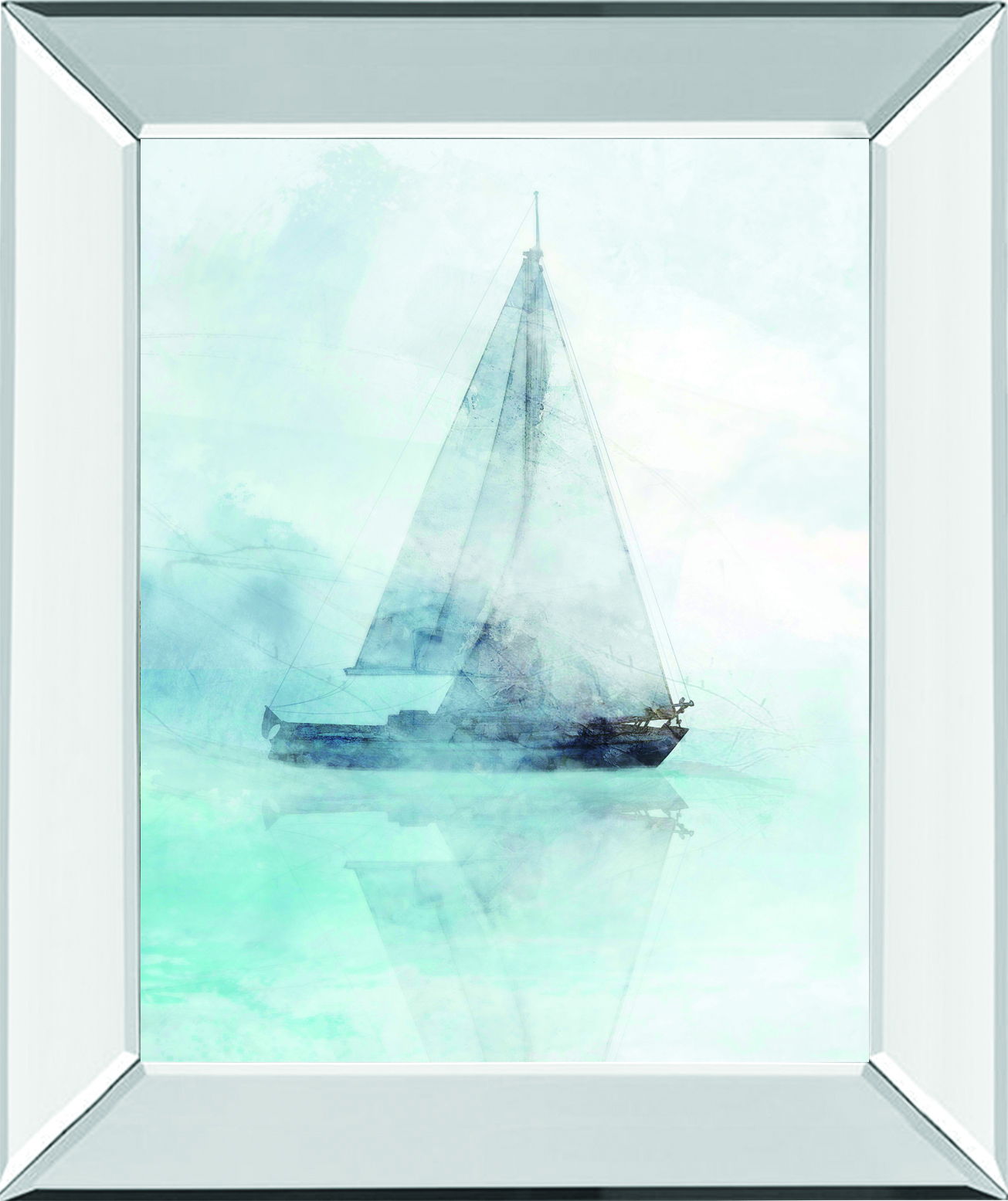 Sailing Boat I By Ken Roko - Mirror Framed Print Wall Art