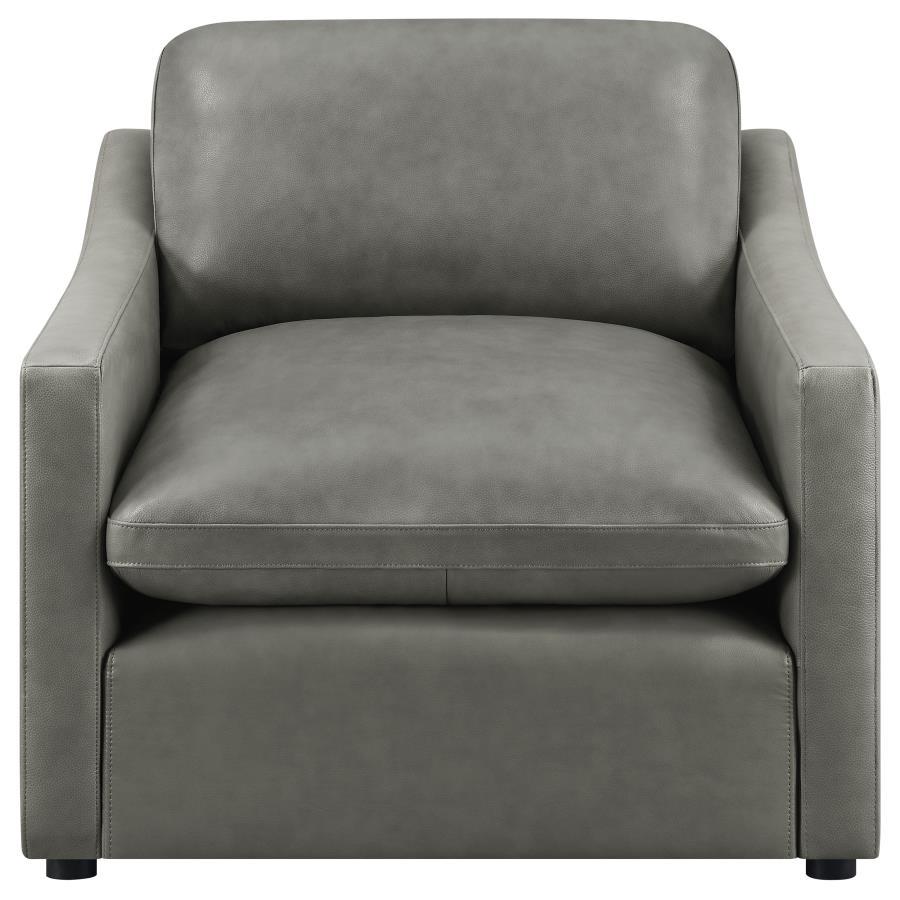 Grayson - Sloped Arm Upholstered Chair - Gray