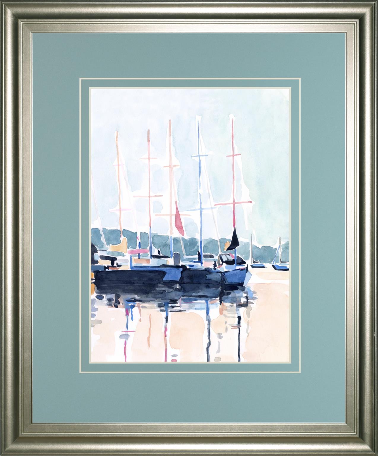Watercolor Boat Club I By Emma Scarvey 34x40 - Beige