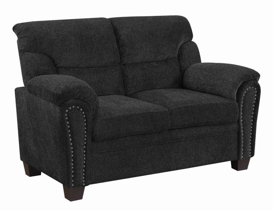 Clemintine - Upholstered Loveseat with Nailhead Trim