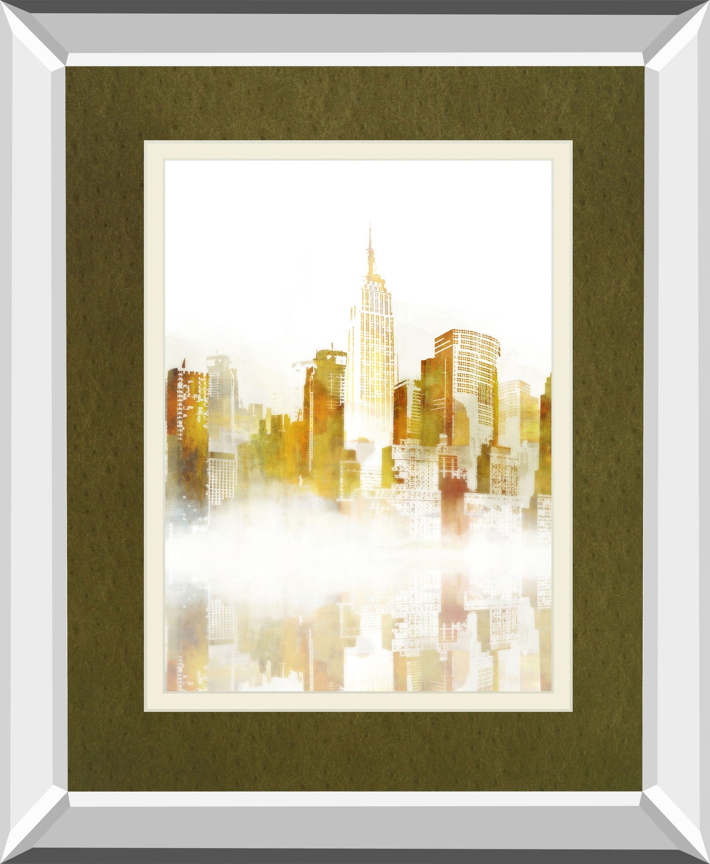 New York Sketch By Ken Roko Mirrored Frame