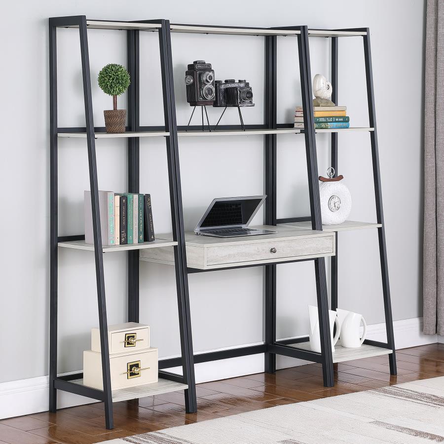 Pinckard - 3 Piece Ladder Desk Set - Black