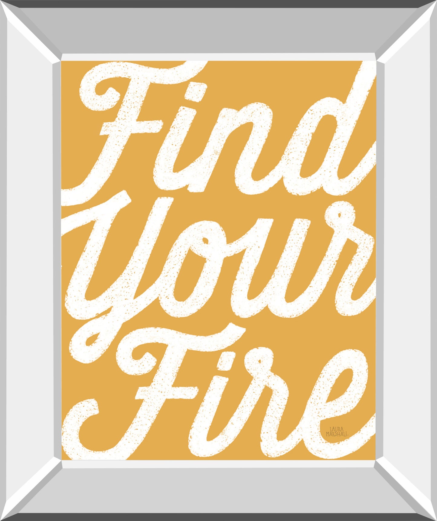 Positivity VI By Laura Marshall - Mirror Framed Print Wall Art