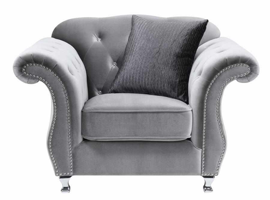 Frostine - Arm Chair - Pearl Silver