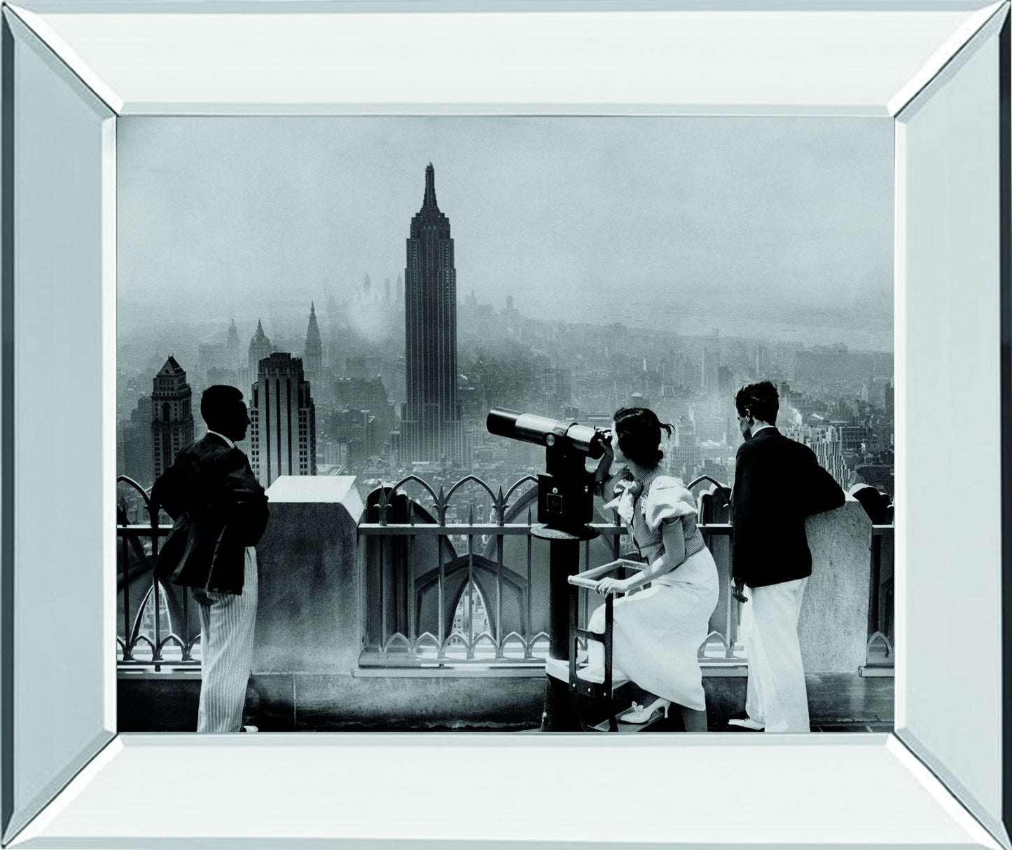 Manhattan, View From Radio City Music Hall, 1935 By The Chelsea Collection - Mirror Framed Print Wall Art