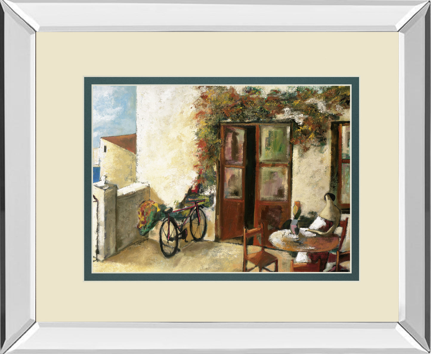Perro Y Biciceleta By Lourengo D. Mirrored Frame