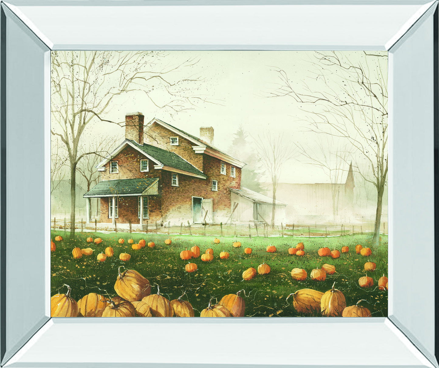 October Gray By John Rossini - Mirror Framed Print Wall Art