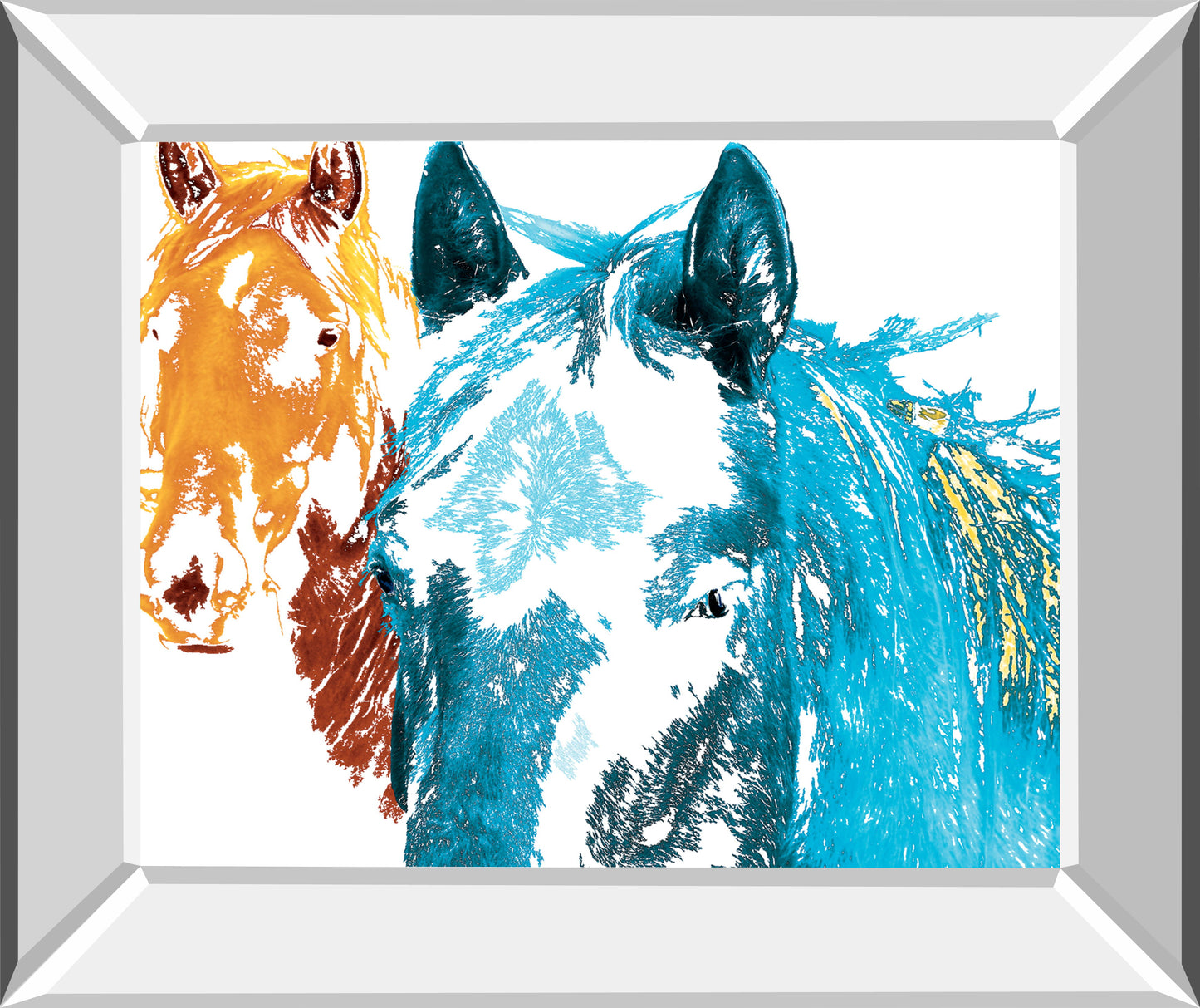It's Cool To Be Blue By Marvin Pelkey - Mirror Framed Print Wall Art