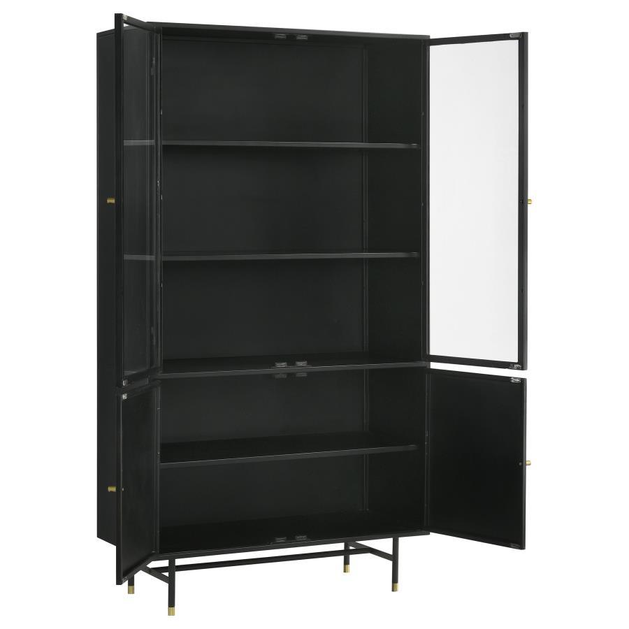 Santiago - Accent Cabinet With Trestle Base - Black