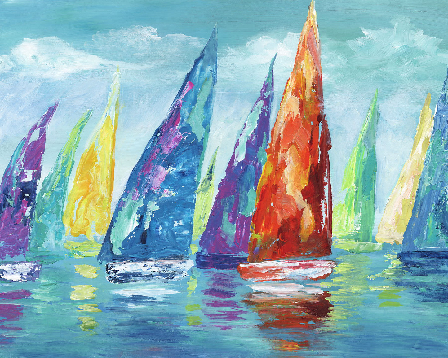 Fine Day Sailing II By Nan - 60 x 45 Wall Art - Blue