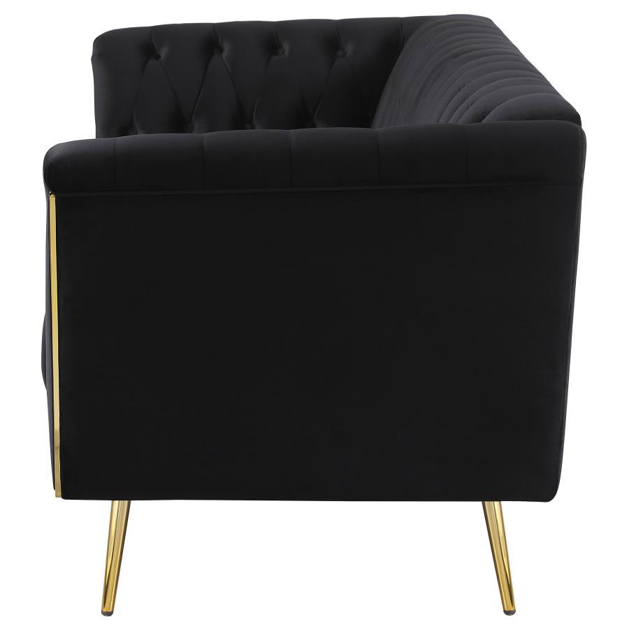Holly - 2 Piece Set (Sofa and Loveseat) - Black