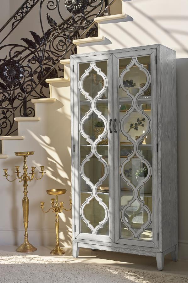 Mckellen - 2-door Tall Cabinet - Beige