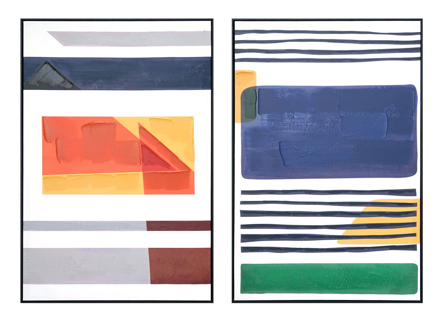 Hd Print Textured Canvas In Frame - What Is Your Color 47x64 (Set of 2)