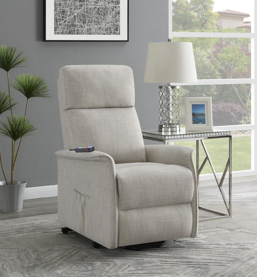 Herrera - Power Lift Recliner With Wired Remote - Beige