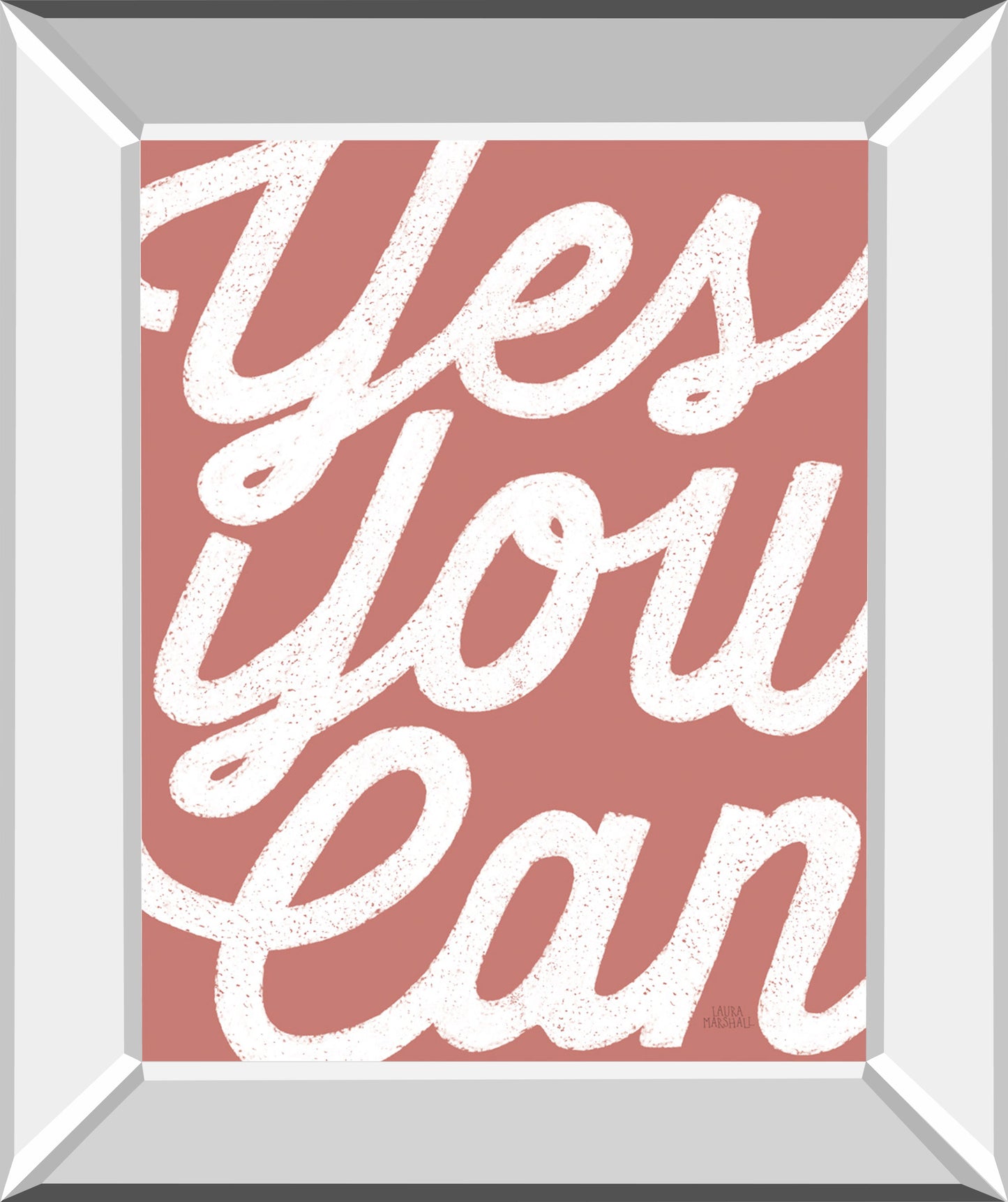 Positivity V By Laura Marshall - Mirror Framed Print Wall Art